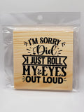 Eye Roll 4" Square Coaster