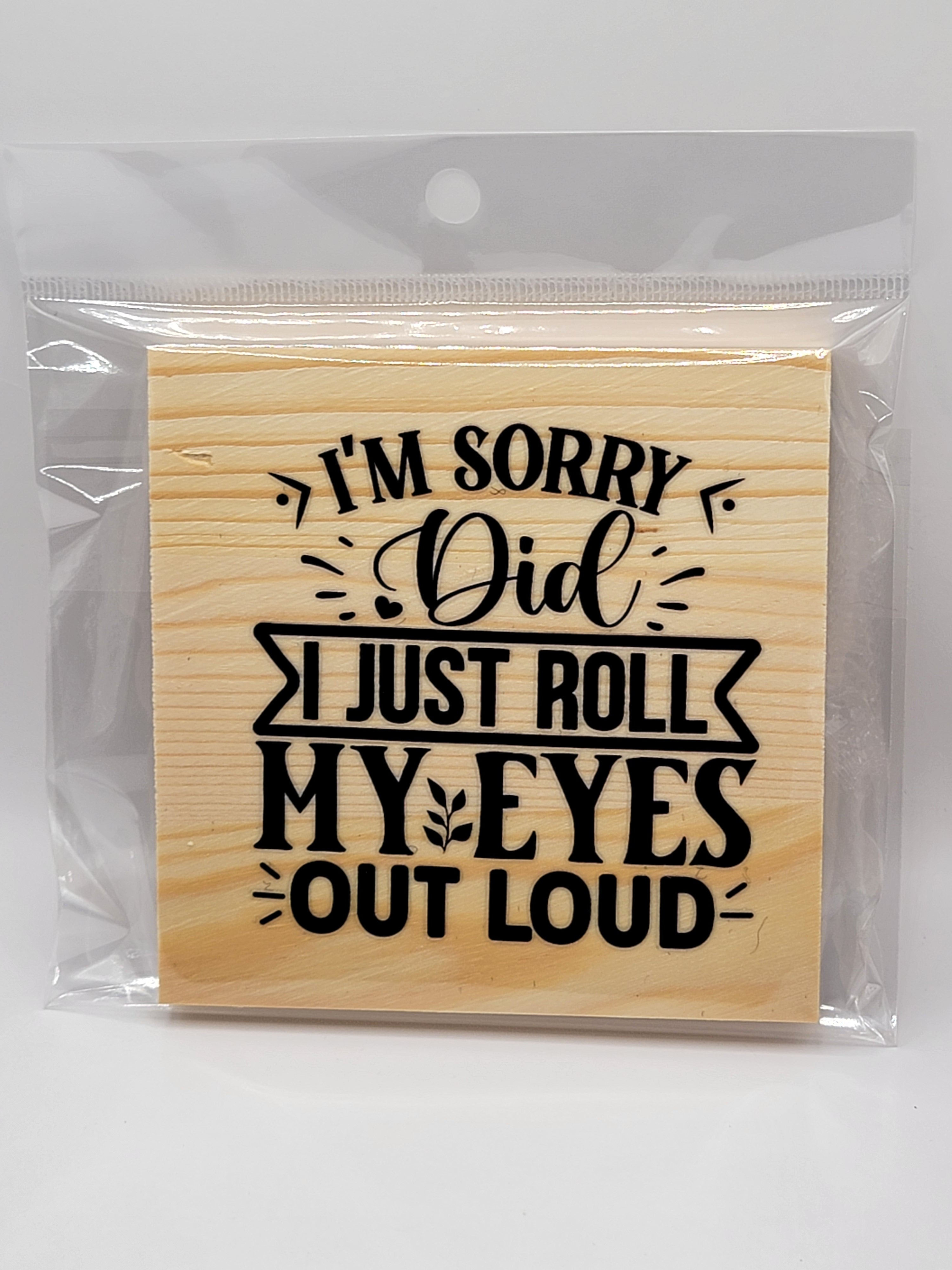 Eye Roll 4" Square Coaster