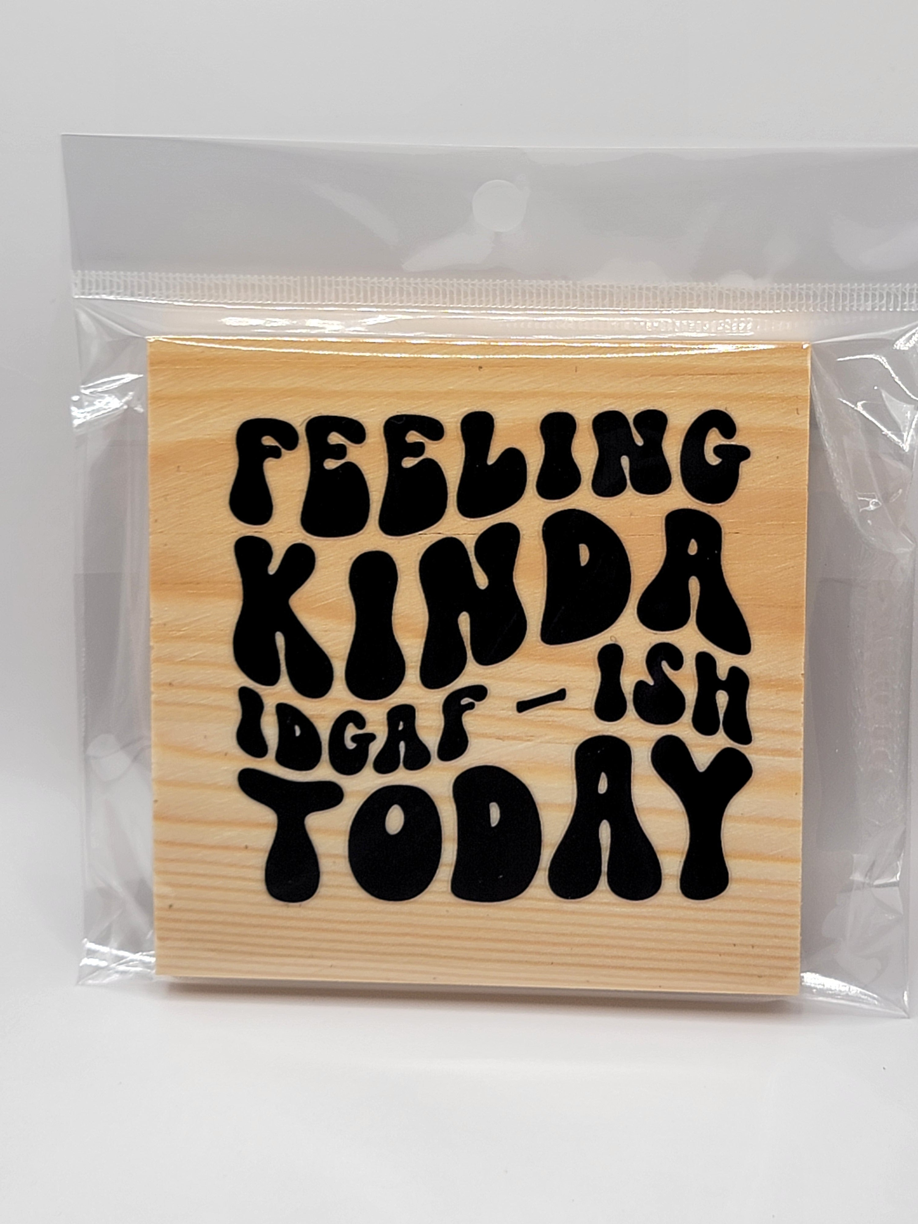 IDGAF 4" Square Coaster