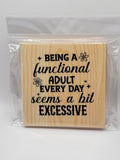 Functional Adult 4" Square Coaster