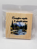 Campfire Nights 4" Square Coaster