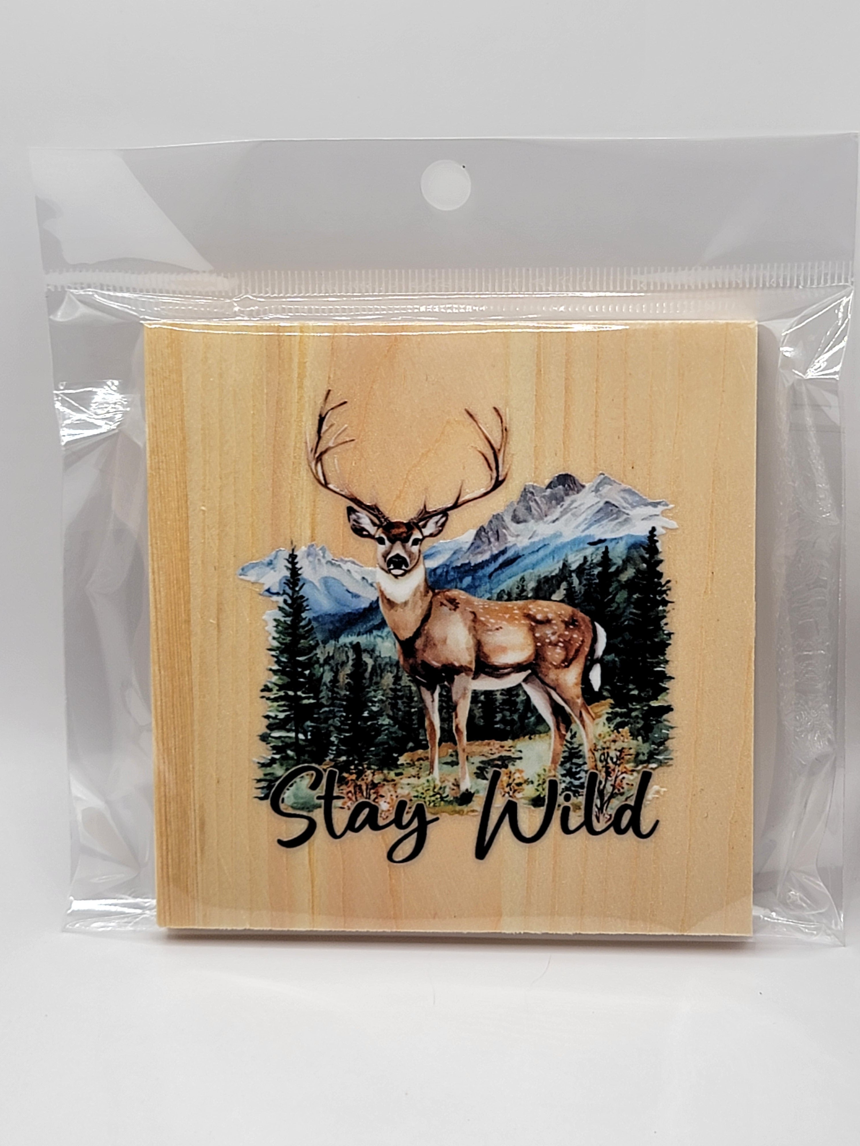 Stay Wild 4" Square Coaster