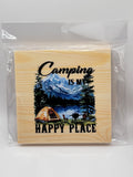 Happy Place 4" Square Coaster