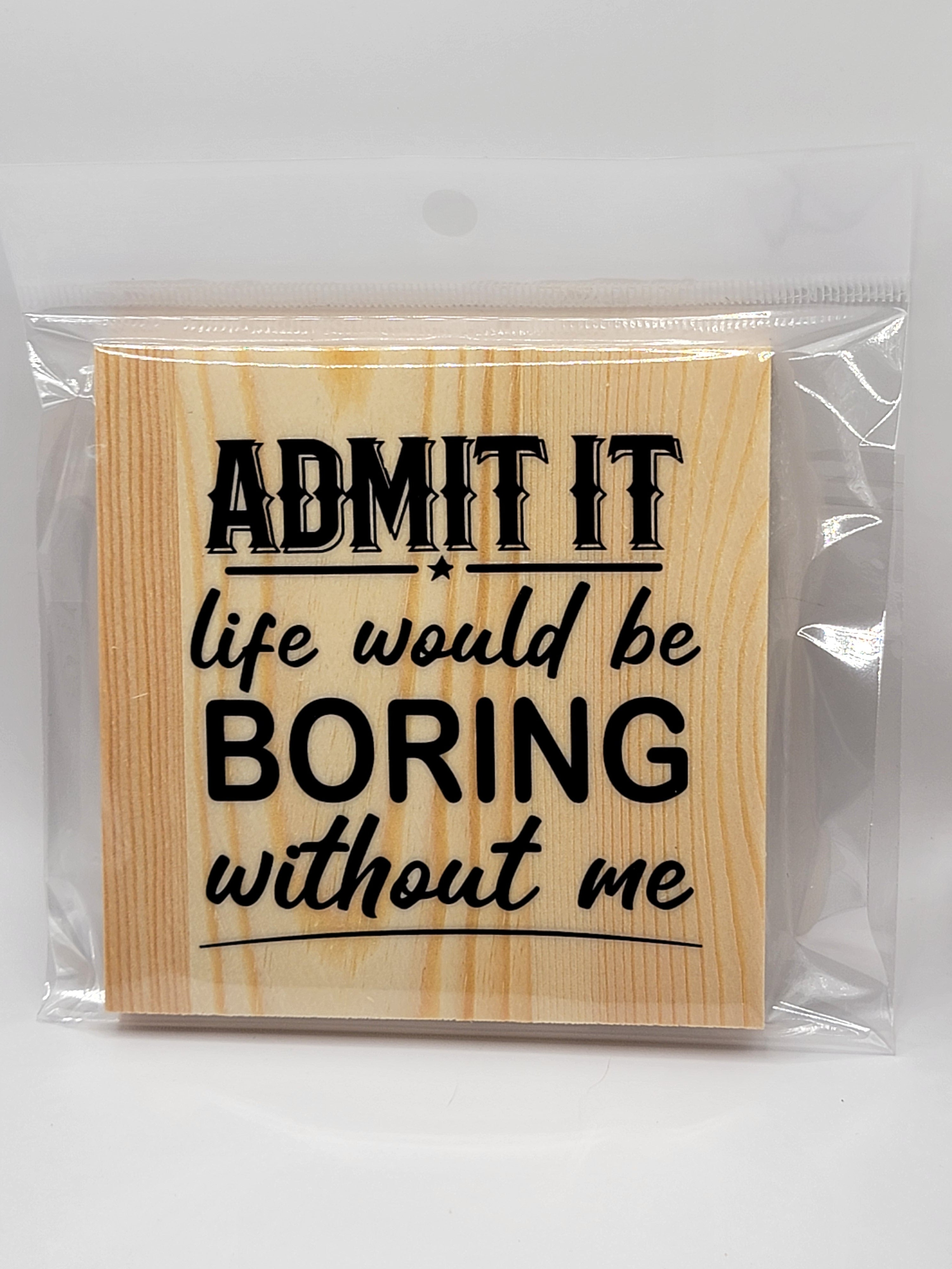 Boring 4" Square Coaster