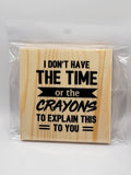 Crayons 4" Square Coaster