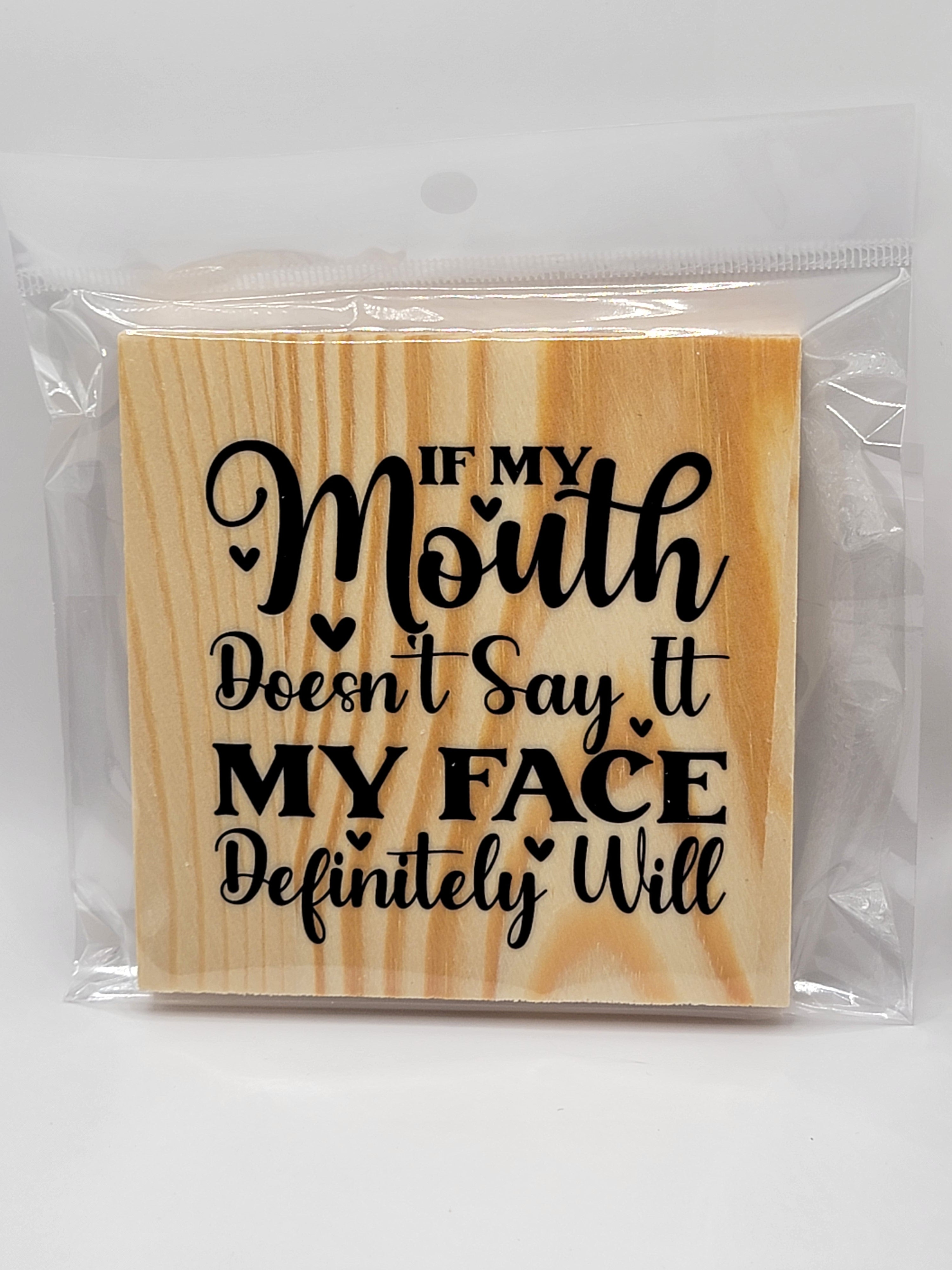 Mouth Say it 4" Square Coaster