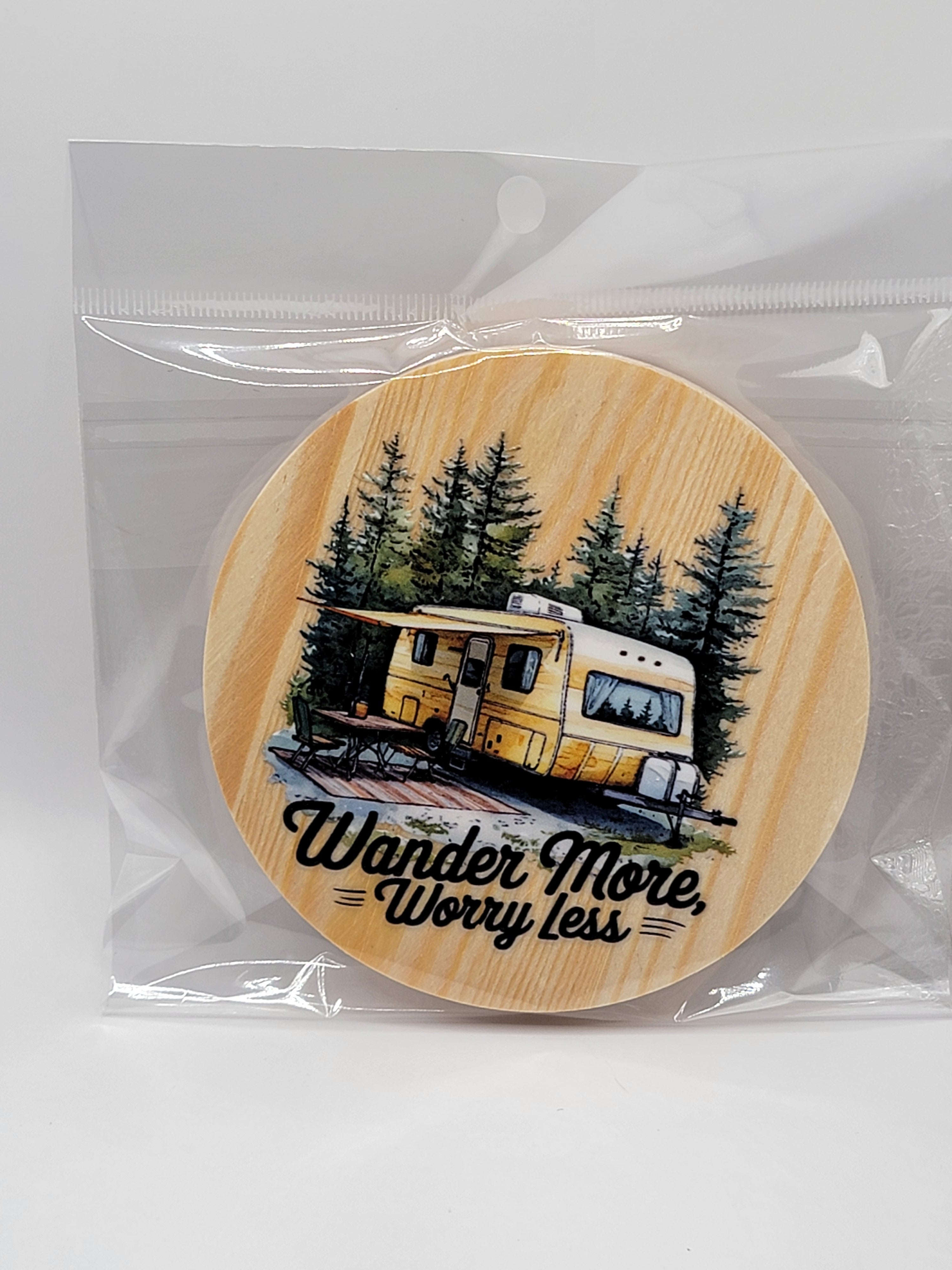 Wander More 4" Round Coaster