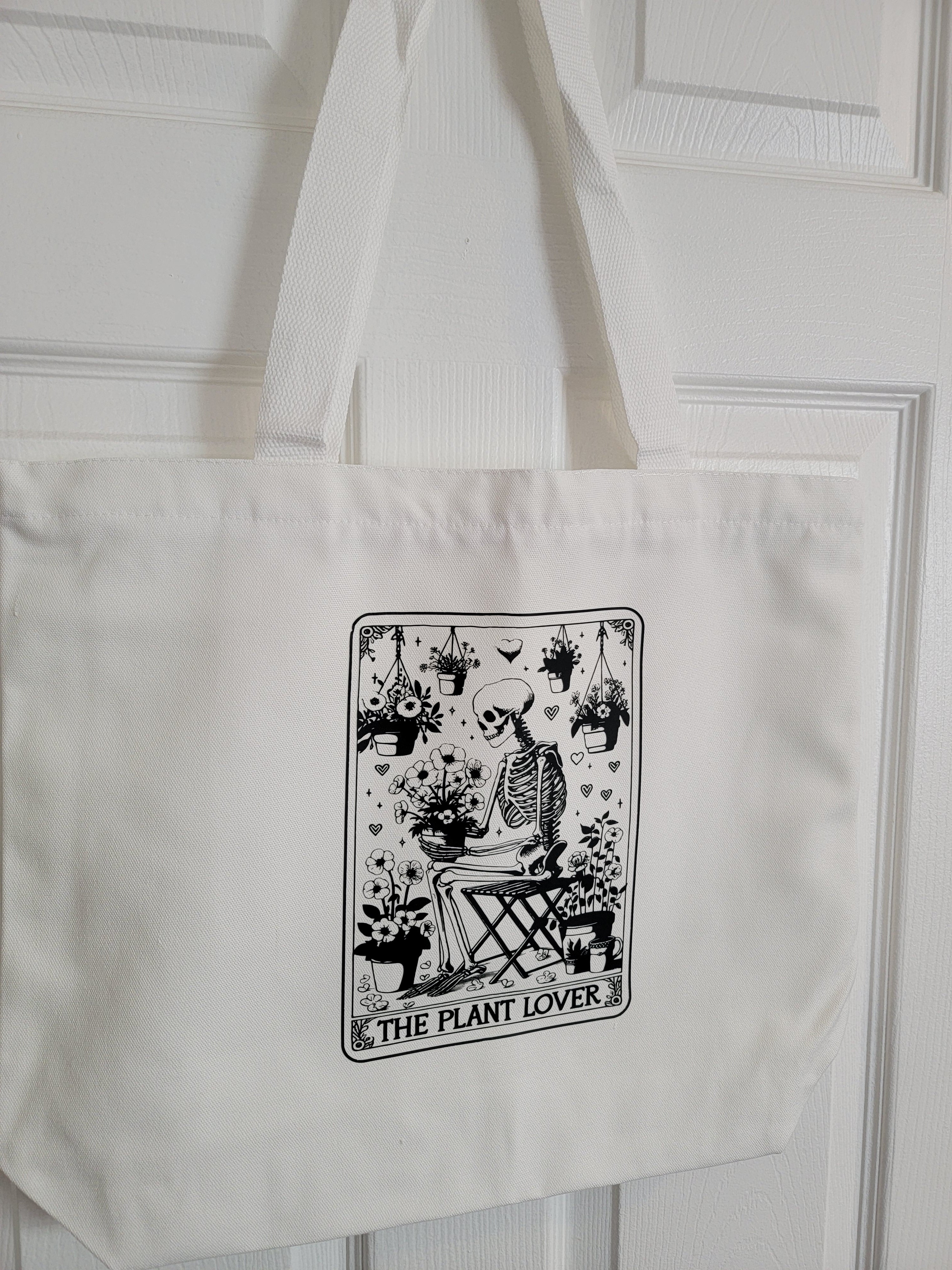 Plant Lover Skull Tote Bag